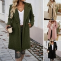 Women's Teddy Bear Hooded Coat Sherpa Fleece Long Jacket Plush Faux Fur Warm Winter Outwear Loose Fit Overcoat with Pockets