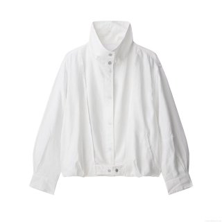 Women's Casual White Bomber Jacket Stand Collar Long Sleeve Polyester Blend Outerwear Streetwear Zip Up Coat With Snap Buttons For Autumn Spring Daily Wear