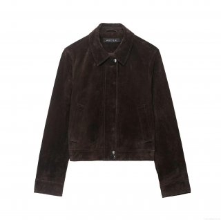 Women's Suede Jacket Lapel Collar Long Sleeve Button Up Casual Streetwear Outerwear For Autumn Winter Deep Brown Solid Color Soft Texture Fashion Coat