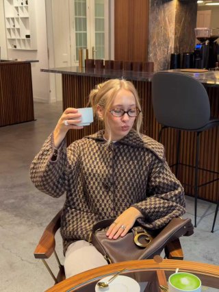 Women's Retro Geometric Knit Cardigan Jacket Lapel Single Breasted Long Sleeve Polyester Knitted Outwear Fall Winter Casual Streetwear Fashion Sweater