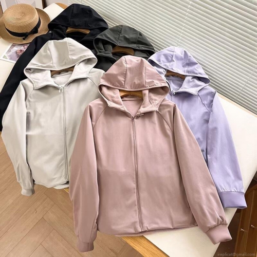 Women's Reversible Windproof Polar Fleece Hooded Jacket Winter Casual Loose Fit Warm Zipper Outerwear Coat For Women