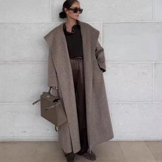 Women's Long Woolen Coat Elegant Belted Double-Sided Camel Hair Blend Jacket With Lapel Collar Fashion Casual Winter Trench Coat For Lady