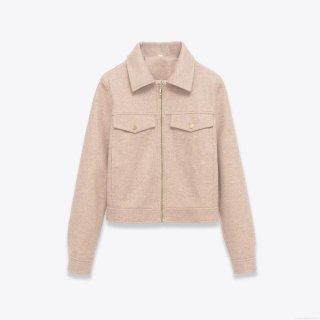 Women Casual Zipper Jacket Coat Soft Wool-Like Material Loose Fit Turn-Down Collar With Pockets For Spring Autumn Winter Streetwear Ladies Outerwear