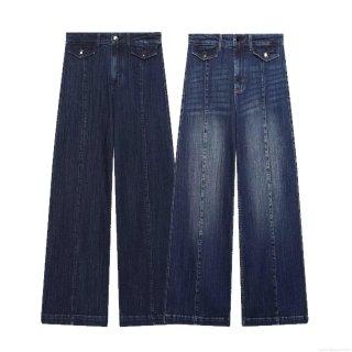 Women's High Waisted Wide Leg Jeans Fashion Casual Straight Denim Pants Streetwear Loose Cotton Blend Long Trousers For Women Spring