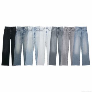 Women's Distressed Straight Leg Jeans Washed Denim Wide Leg Pants Casual High Waisted Trousers With Fringed Hem Fashion Streetwear Autumn 95% Polyester Blend Pants