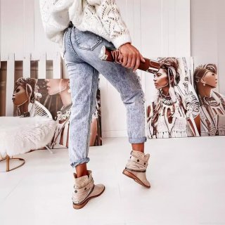 Women's High Waist Ripped Jeans Light Blue Distressed Skinny Denim Pants Multi Button Fly Slim Fit Streetwear Bohemian Style Casual Trousers Women