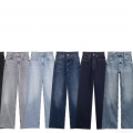 Women's High Waist Wide Leg Jeans Washed Denim Fabric Straight Long Pants With Raw Hem Casual Daily Wear 5-Pocket Loose Trousers For Lady