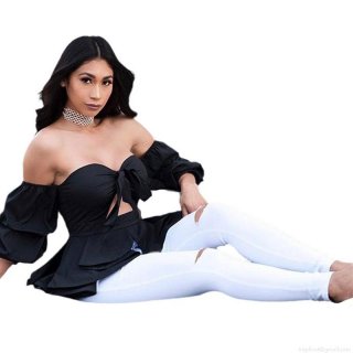 Women's High Waist Ripped Skinny Jeans Stretchy Denim Pencil Pants Distressed Slim Fit Long Trousers 95% Cotton Streetwear Casual Trousers