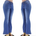 Women's High Waisted Flare Jeans High Stretch Denim Bell Bottom Washed Slim Fit Casual Long Trousers Cotton Blend Streetwear 5 Pockets Pant