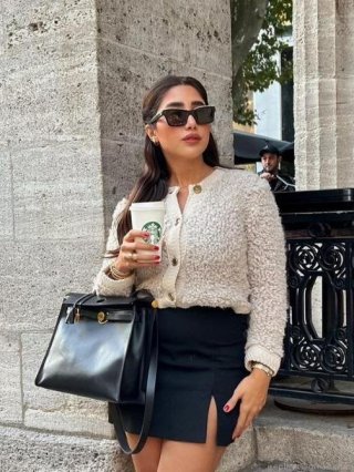 Women Small Fragrance Style Knitted Cardigan Solid Color Lamb Wool Fleece Jacket Metal Buttons For Autumn Winter Streetwear Ladies Outerwear