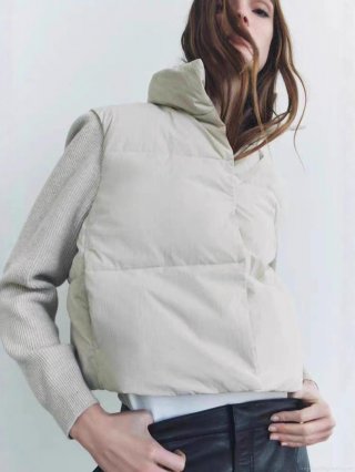 Women Spliced Quilted Baseball Jacket Stand Collar Long Sleeve Polyester Patchwork Street Style Thick Warm Casual Outerwear Coat