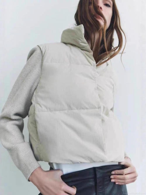 Women Spliced Quilted Baseball Jacket Stand Collar Long Sleeve Polyester Patchwork Street Style Thick Warm Casual Outerwear Coat