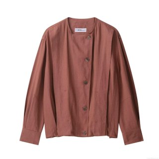 Women's Casual Round Neck Long Sleeve Jacket Solid Color Single Breasted Baseball Suit Outerwear With Linen Texture Streetwear For Ladies Autumn