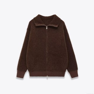 Women's Double Zipper Fleece Jacket Stand Collar Solid Color Long Sleeve Loose Sherpa Coat Streetwear Outerwear For Autumn Winter