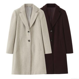 Women's Fashion Long Woolen Coat Lapel Collar Single Breasted Shoulder Pads Loose Fit Autumn Winter Warm Casual Commuter Outerwear Jacket For Lady