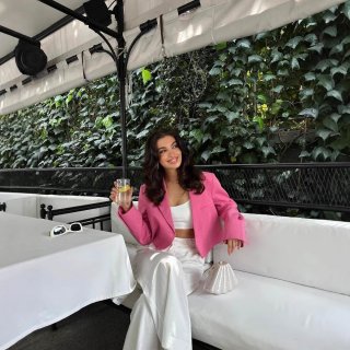 Women's Slim Fit Cropped Blazer Jacket Solid Color Lapel Open Front Long Sleeve Short Suit Jacket For Office Party Casual Polyester Coat