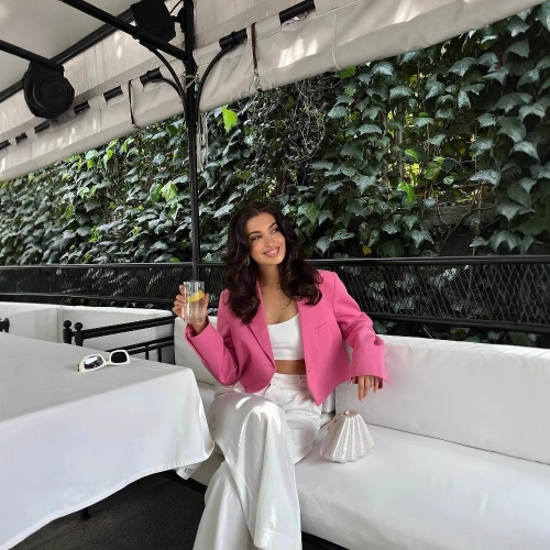 Women's Slim Fit Cropped Blazer Jacket Solid Color Lapel Open Front Long Sleeve Short Suit Jacket For Office Party Casual Polyester Coat