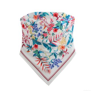 Women's Two Piece Set Floral Print Tube Top And Wide Leg Pants Vacation Style Summer Beach Outfits Polyester Matching Sets For Women