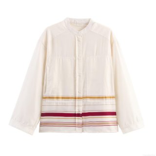 Women's Casual Striped Shirt and Pants Collection Color Block Long Sleeve Top and High Waist Wide Leg Trousers Loose Fit Two Piece Set Clothing