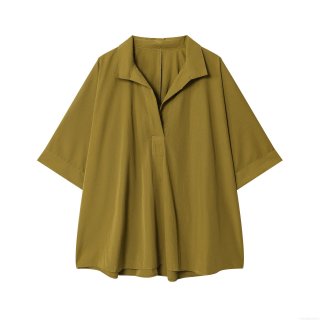 Women's Casual 2 Piece Lounge Set Solid Color Short Sleeve V Neck Lapel Shirt and Elastic High Waist Wide Leg Pants Polyester Loose Outfit for Women