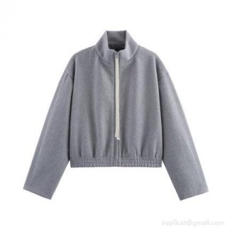 Women's Casual Polyester Tracksuit Set Zipper Stand Collar Cropped Jacket And Drawstring Wide Leg Pants Two Piece Sweatsuit For Daily Streetwear