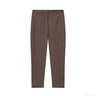 Women's Early Autumn Solid Color Casual Blazer and Trousers 2 Piece Set Notched Lapel Single Breasted Jacket and Pants for Office Commute Streetwear