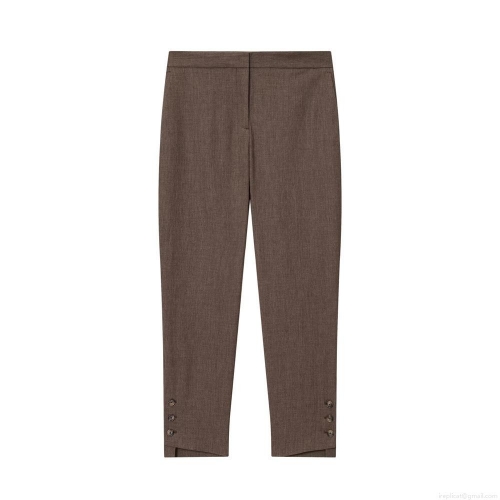 Women's Early Autumn Solid Color Casual Blazer and Trousers 2 Piece Set Notched Lapel Single Breasted Jacket and Pants for Office Commute Streetwear