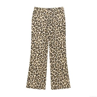 Women's Leopard Print Wide Leg Pants High Waist Loose Casual Trousers Streetwear Fashion Autumn Winter Polyester Trousers