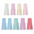 Women's Plaid Wide Leg Trousers High Waist Elastic Bow Tie Side Casual Straight Long Pants Gingham Striped Streetwear Loose Culottes