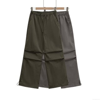 Women's Parachute Pants Elastic High Waist Cargo Trousers Baggy Wide Leg Joggers Techwear Streetwear Trousers With Adjustable Drawstring Summer Trousers