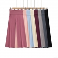 Women's Fold-over Waist Straight Wide Leg Pants Solid Color Viscose Elastane Casual Trousers for Yoga Summer Streetwear Women