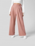 Women's High Waist Wide Leg Pants 100% Cool Silk Cotton Casual Loose Fit Pleated Trousers For Office Daily Comfortable Breathable Solid Color Fashion Pants