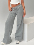 Women's High Waisted Wide Leg Sweatpants Casual Loose Drawstring Straight Track Pants 100% Polyester Streetwear Trousers for Women