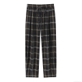 Women's Plaid Wide Leg Pants Elastic Waist Drawstring Checkered Trousers Casual Loose Fit Straight Leg Bottoms For Women Daily Wear