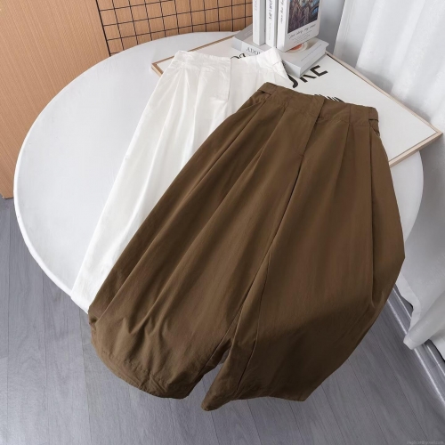 Women's Casual High Waist Wide Leg Pants Minimalist Solid Color Loose Straight Trousers Versatile Polyester Spandex Blend Slacks For Daily Leisure Ladies