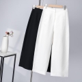 Women High Waisted Wide Leg Pants Casual Loose Chenille Cotton Blend Trousers Solid Color Relaxed Fit Autumn Straight Leg Bottoms