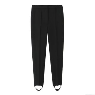 Women's High Waist Stirrup Pants Solid Color Polyester Tapered Casual Trousers For Office Daily Wear Fashion Slim Fit Leggings