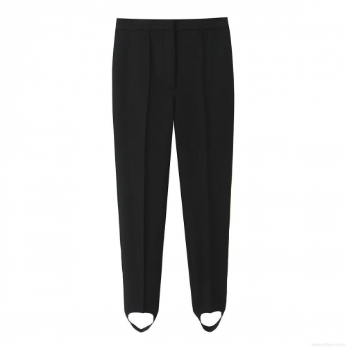 Women's High Waist Stirrup Pants Solid Color Polyester Tapered Casual Trousers For Office Daily Wear Fashion Slim Fit Leggings