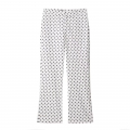 Women's High Waisted Polka Dot Flare Pants 100% Polyester Casual Straight Leg Trousers INS Style White Black Dot Print Spring Fashion Streetwear For Women