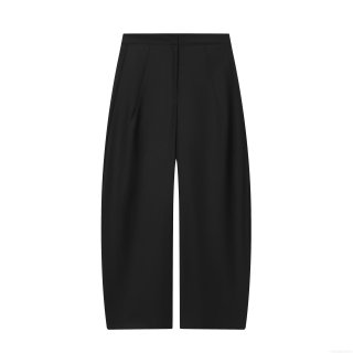 Women High Waist Balloon Harem Pants Polyester Solid Color Wide Leg Trousers Casual Office Daily Wear Loose Fit Slacks Elegant Commuter Trousers