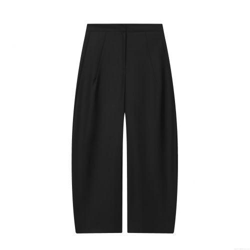 Women High Waist Balloon Harem Pants Polyester Solid Color Wide Leg Trousers Casual Office Daily Wear Loose Fit Slacks Elegant Commuter Trousers