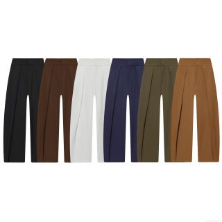 Women's High Waist Pleated Wide Leg Balloon Pants Solid Color Loose Straight Suit Trousers Elegant Office Lady Casual Wide Legging Trousers