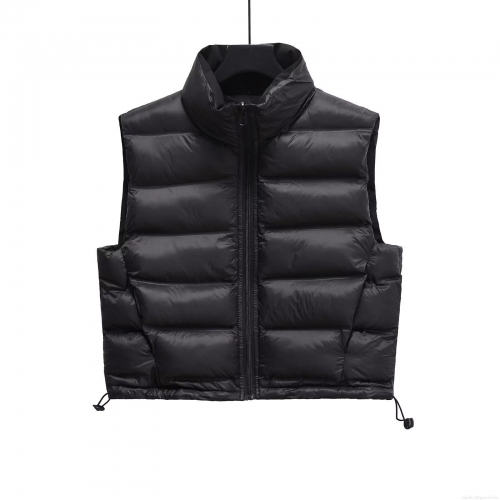 Women's Puffer Vest Polyester Stand Collar Double-Sided Wear Casual Outerwear Gilet For Autumn Winter Women Quilted Padded Waistcoat