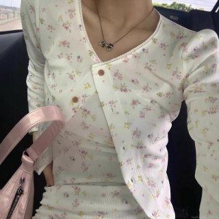 Women's Sweet Floral 2 Piece Skirt Set Knit Cardigan and Mini Spaghetti Strap Dress Elegant Long Sleeve Shrug Outfits for Summer Vacation Dating Lady