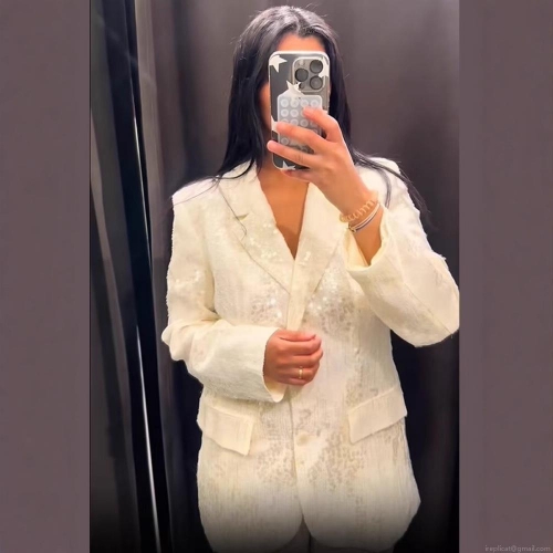 Women's Elegant Sequin Blazer Pants Set Luxury 2 Piece Outfits Lapel Long Sleeve Jacket And Straight Leg Trousers For Party Wedding Occasion