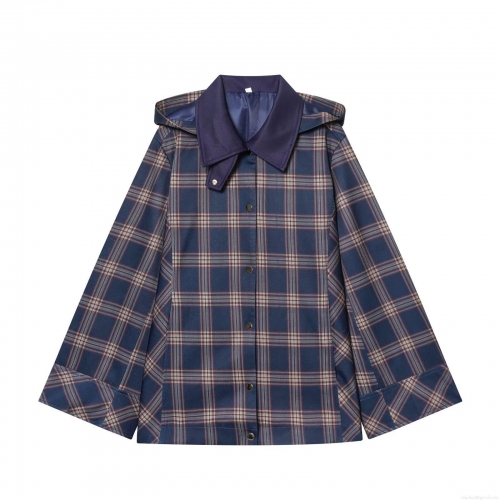 Women's Fashion Plaid Hooded Jacket and Cargo Pants Set Polyester Warm Checkered Streetwear Casual Outwear for Women Fashion Two-Piece Set