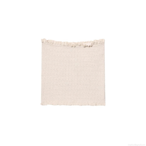 Women's Sexy Knit Tube Top And Pleated Maxi Skirt Set Cotton Blend Lettuce Edge Sleeveless Two Piece Summer Casual Streetwear Outfit