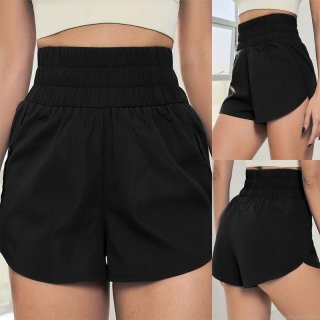 Women's High Waist Ruched Sports Shorts Breathable Quick Dry Athletic Shorts For Yoga Running Fitness Gym Plus Size Polyester Spandex Workout Shorts