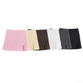 Women's High Waist A-Line Skort With Side Slit Polyester Mini Skirt Shorts For Daily Party Summer Fashion Solid Color Trendy Elegant Versatile Clothing For Women