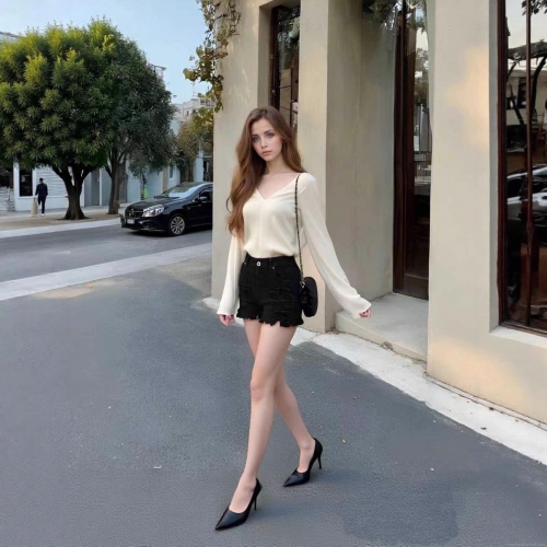 Women High Waisted Ripped Denim Shorts Distressed Frayed Raw Hem Stretchy Jean Shorts Summer Casual Sexy Hot Pants Cotton Rayon Spandex Blend Slim Fit Shorts For Women